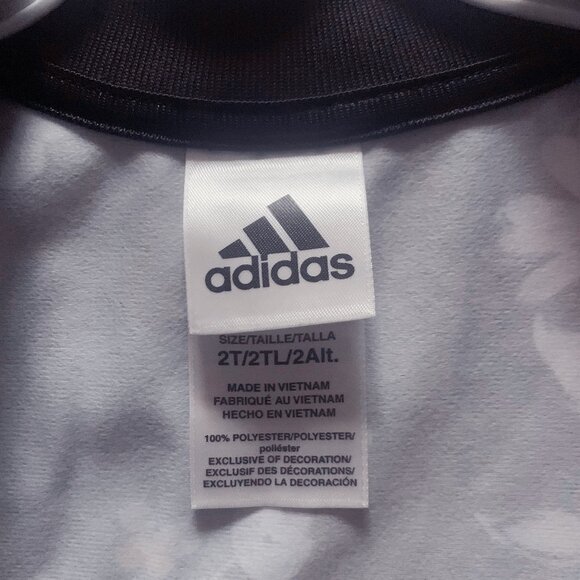 Adidas Girls Floral Satin Bomber Track Suit Jacket Size 2T - Picture 7 of 8